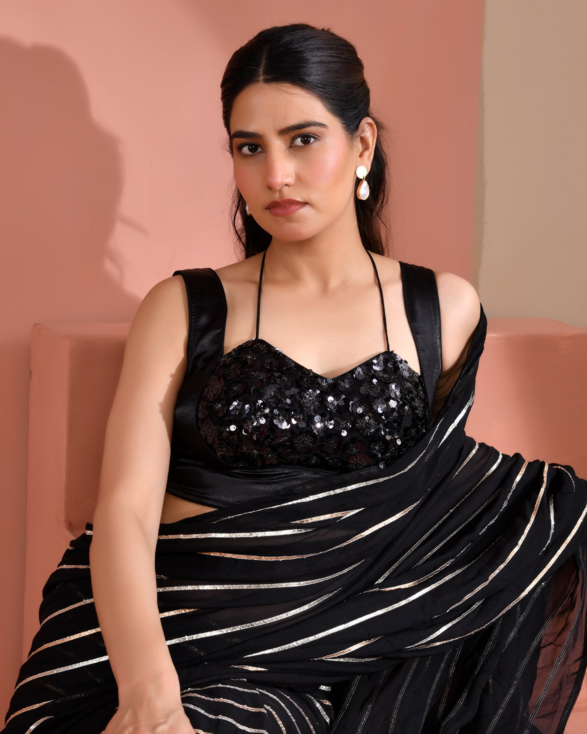 Masaba cut black blouse