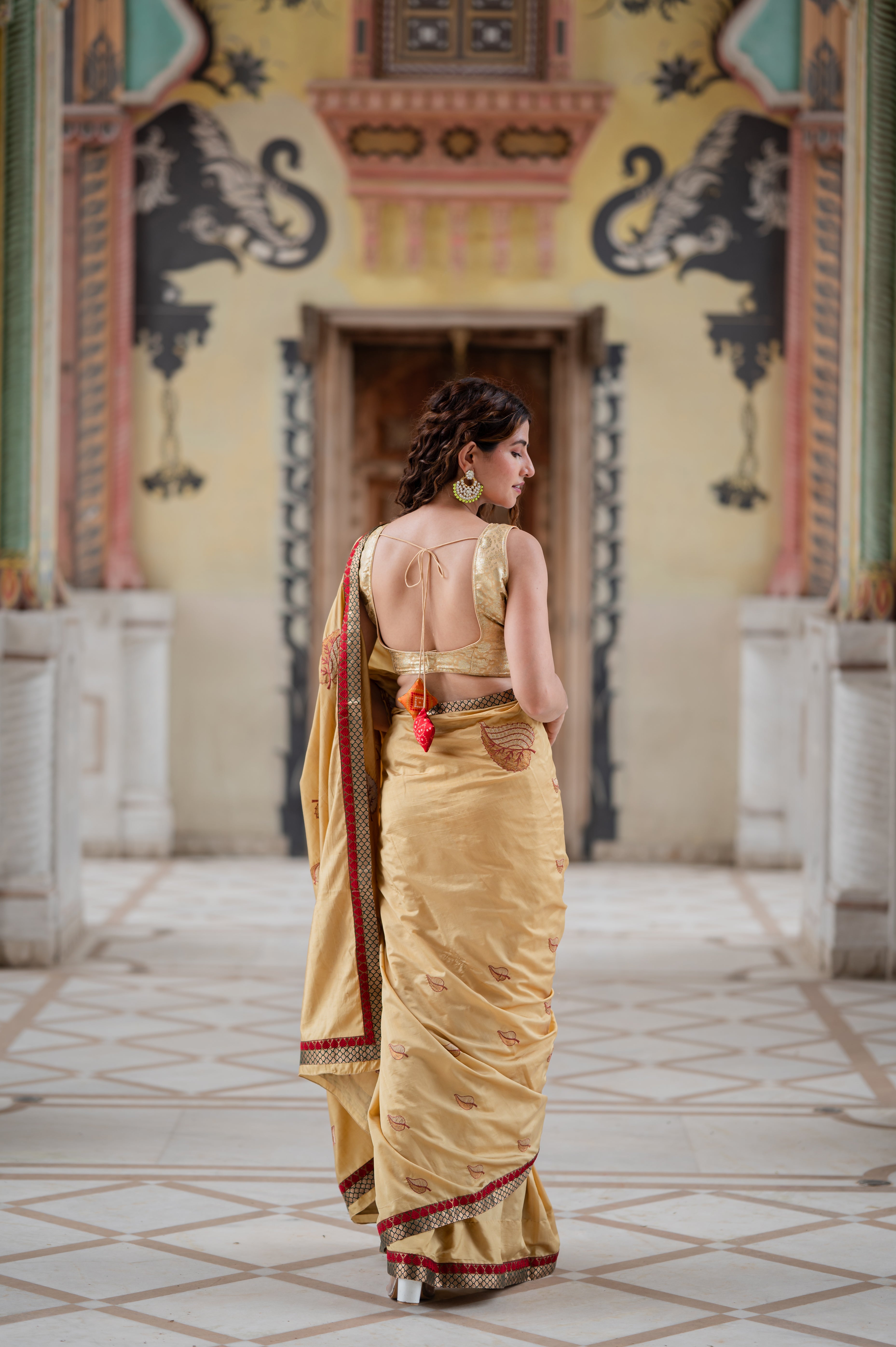 Women’s Bandhej and Banarsi Brocade Saree Blouse