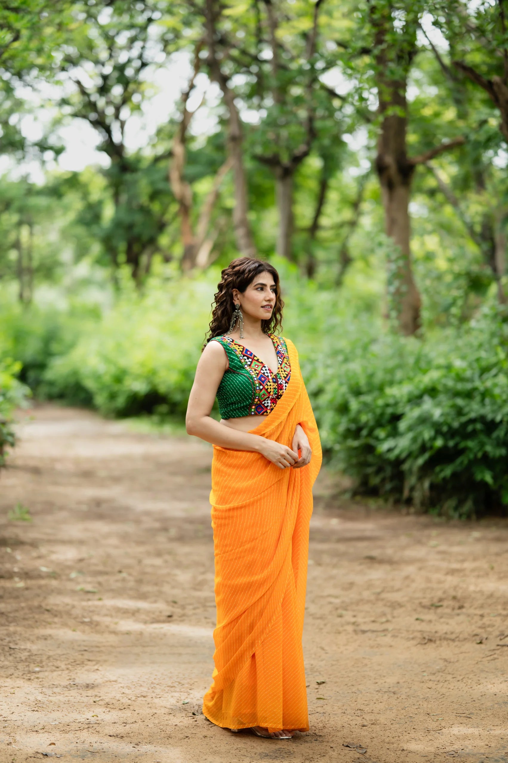 Women’s Lehriya Print Sleeveless Blouse