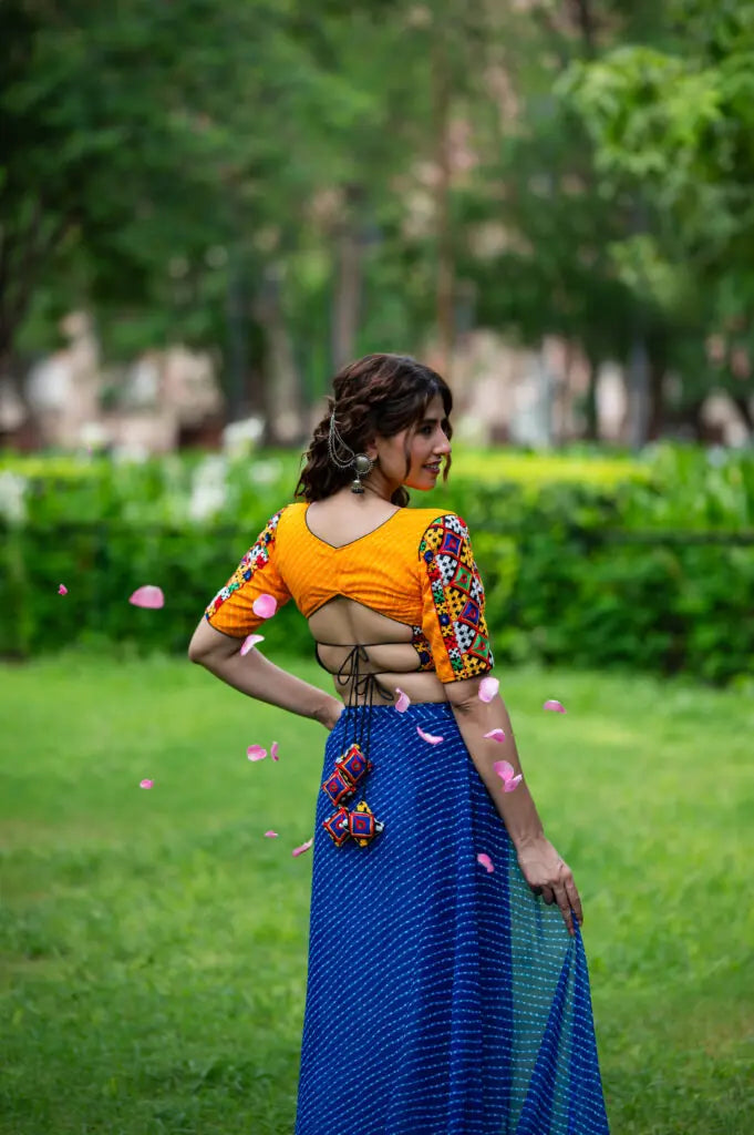 Women’s Lehriya Long Sleeves Saree Blouse