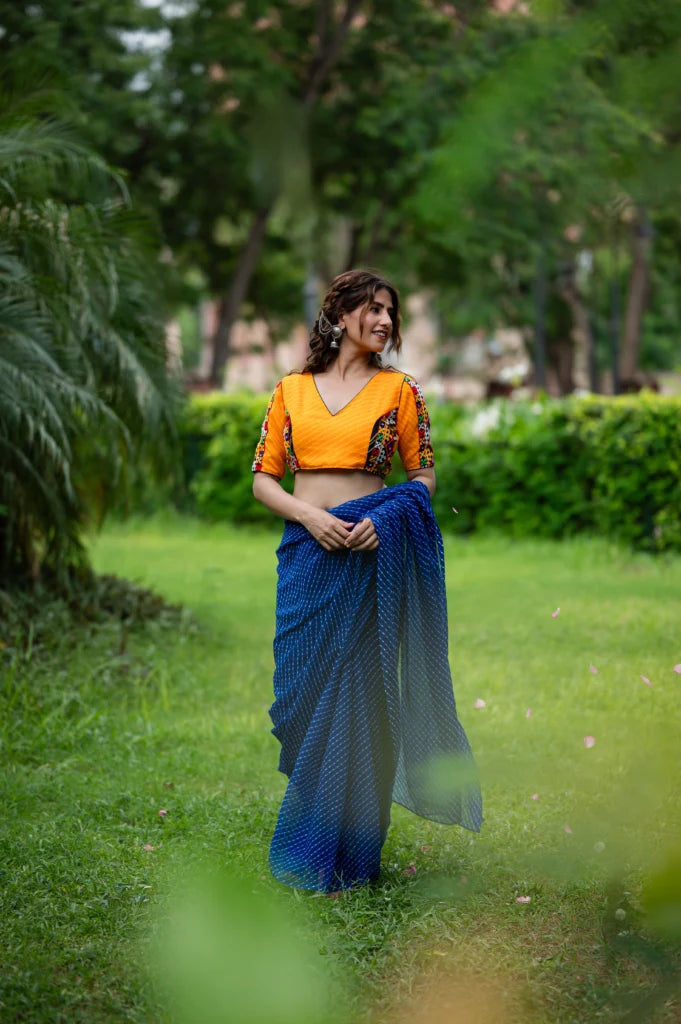 Women’s Lehriya Long Sleeves Saree Blouse