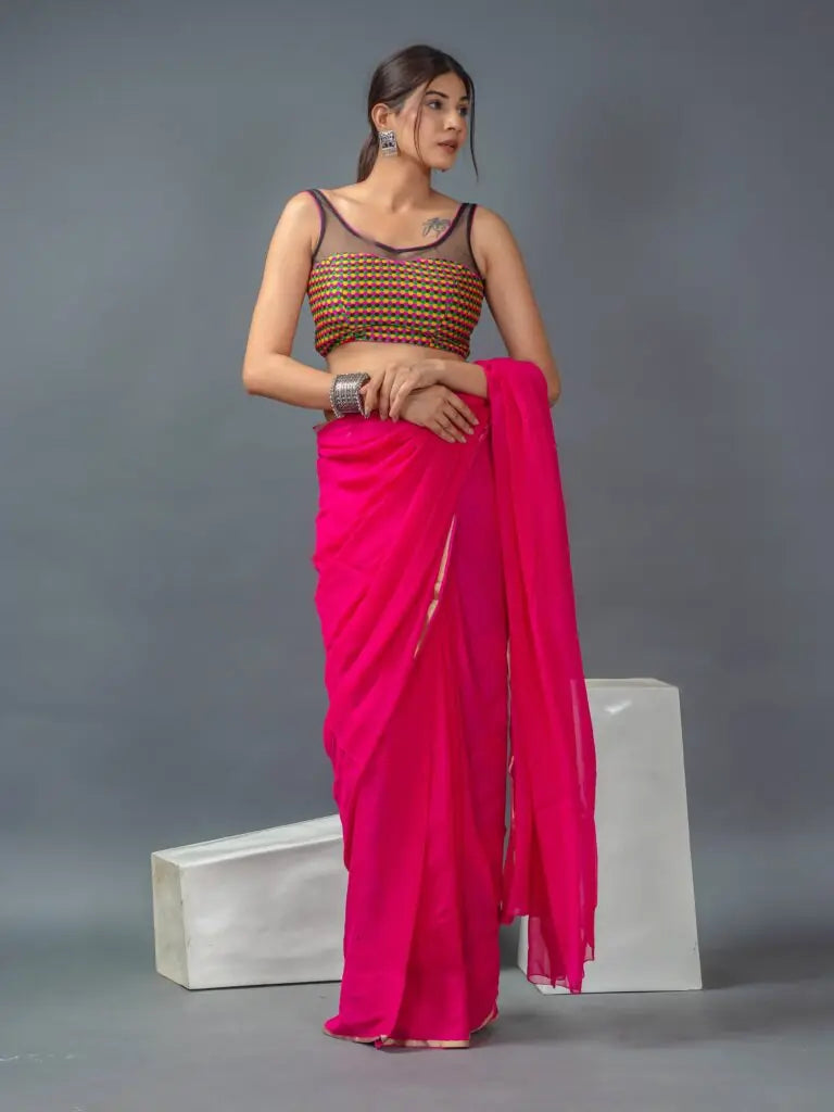 Women’s Half Net Sleeveless Blouse