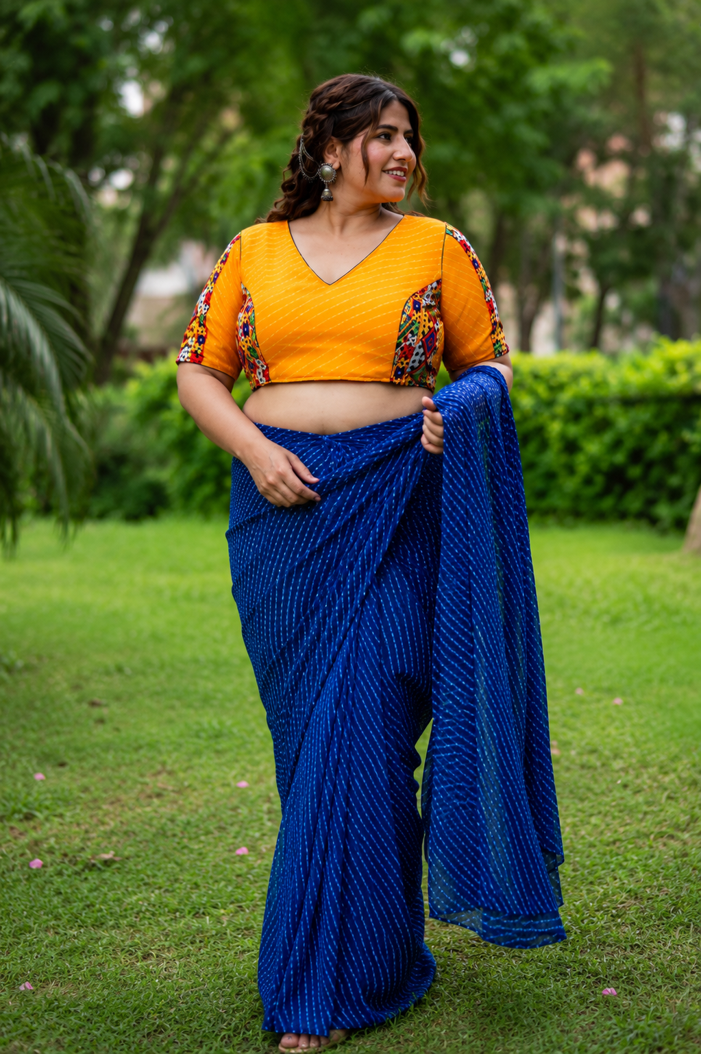 Women’s Lehriya Long Sleeves Saree Blouse