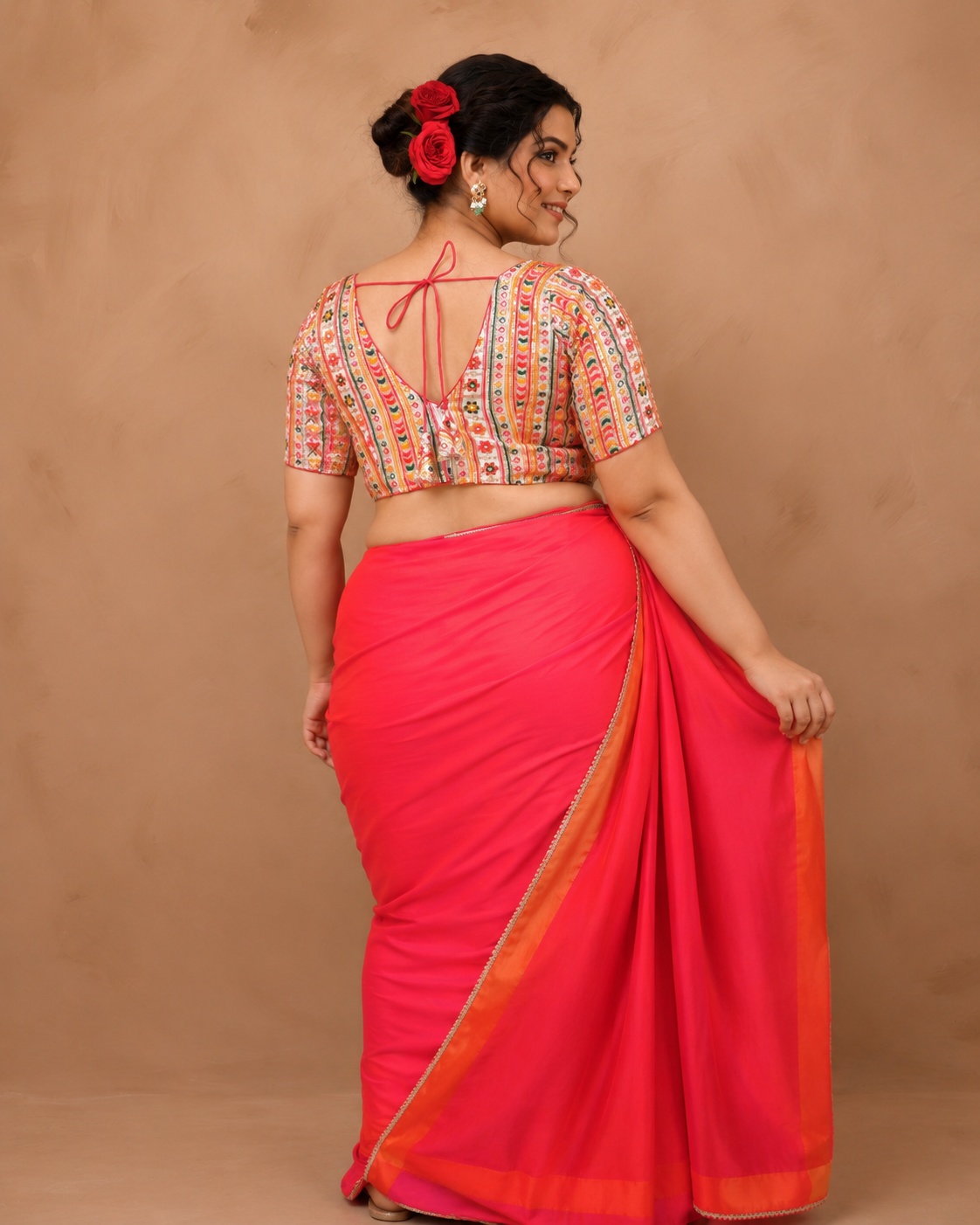 Multicolored Embroidered Blouse with sleeves