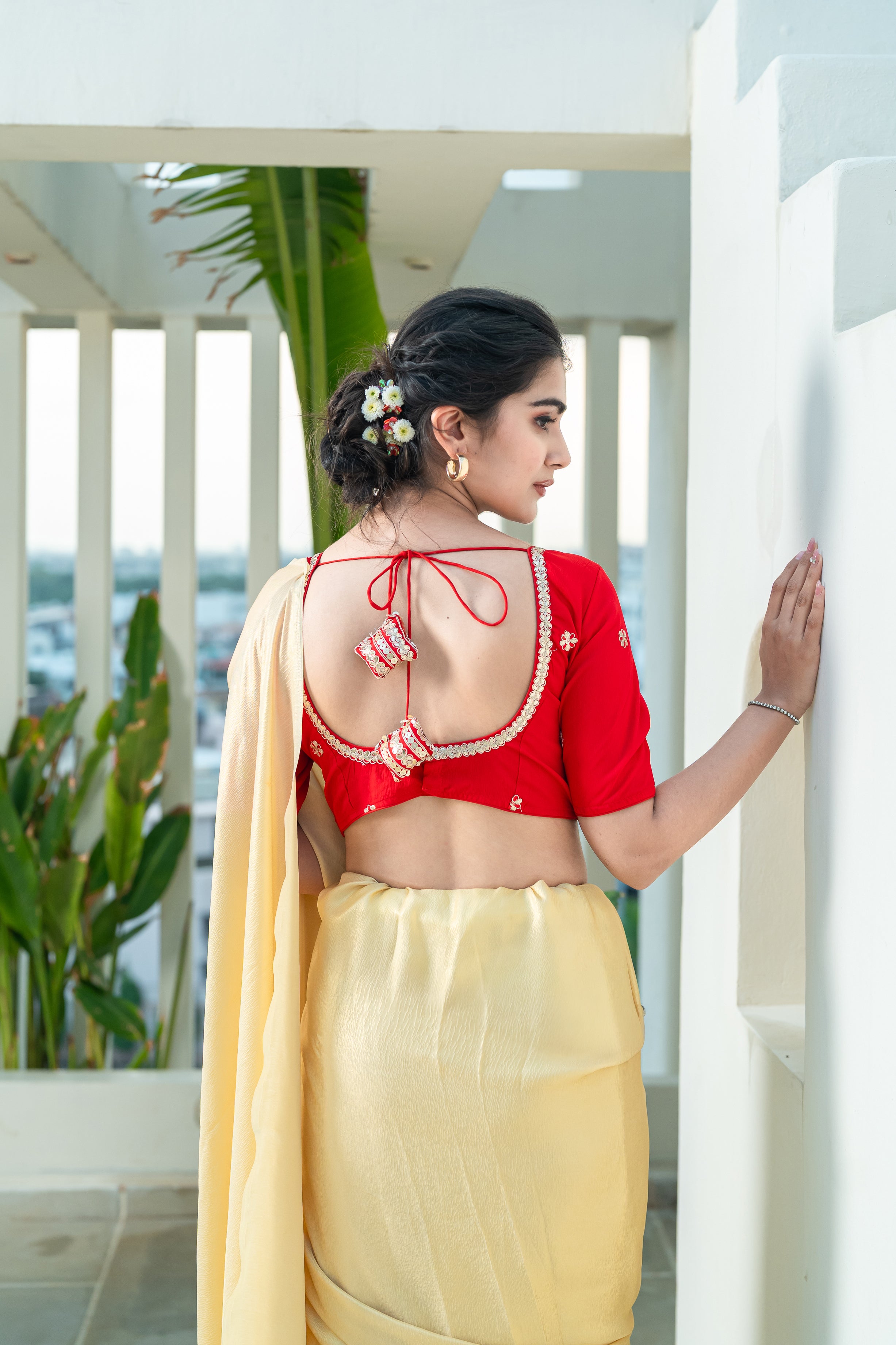 Embroidered Sabyasachi Red Blouse