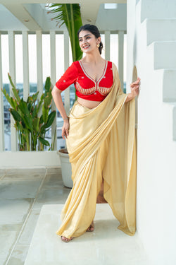 Embroidered Sabyasachi Red Blouse