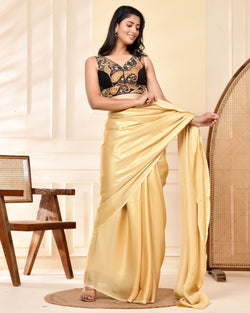 Embroidery Paisley Zari V Neck Padded Saree Blouse